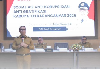 Sosialisasi Anti Korupsi dan Anti Gratifikasi Tahun 2025, Senin (22/9/2025) di Ruang Podang I Sekretariat Daerah Karanganyar