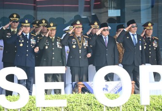 Upacara Peringatan HUT Ke-80 Tentara Nasional Indonesia Di Makassar
