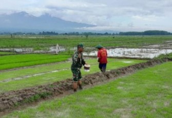 Bantu pemupukan lahan pertanian warga binaan 