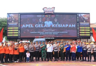 Apel Gelar Pasukan Kesiapsiagaan Bencana Kabupaten Ngawi, Rabu (5/11)