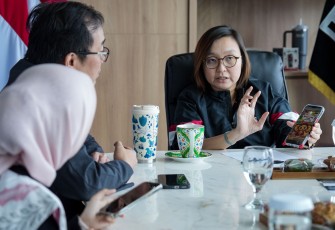 Wakil Menteri Ekonomi Kreatif, Irene Umar, PT Sangnila Interaktif Media dan Teknnologi, Jakarta, Kamis (6/11/2025).
