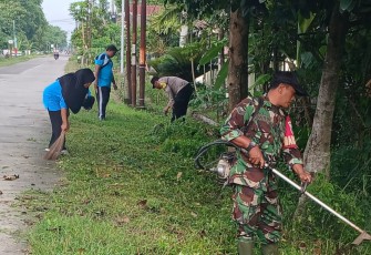 Babinsa Rejosari Ajak Warga Gelar Kerja Bakti