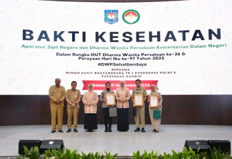 Peringati HUT Ke-26, DWP Kemendagri Gelar Cek Kesehatan Gratis, Donor Darah, dan Bazar Pangan Murah
