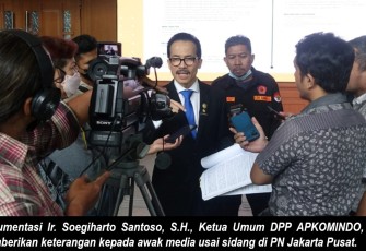 Ir Soegiharto Santoso, S.H., selaku Ketua Umum DPP APKOMINDO 