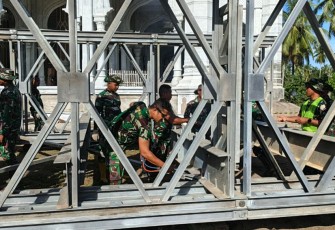 TNI Percepat Konektivitas Aceh, Proyek Jembatan Bailey Dikebut di Titik-Titik Kritis