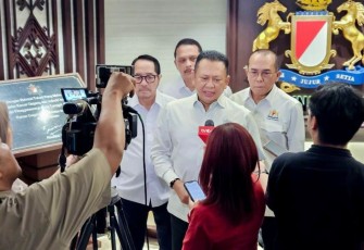 Anggota DPR RI sekaligus Ketua MPR RI ke-15 dan Wakil Ketua Umum Partai Golkar, Bambang Soesatyo