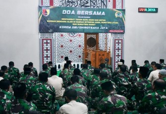 Doa bersama prajurit Korem 081/DSJ