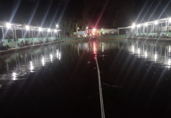 Suasana Ngalam Lele Super Jumbo Kolam Pancing New Vicadha Kostrad Malang, Jum'at (18/4)