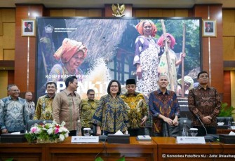 Menteri Keuangan dalam Konferensi Pers APBN KiTa yang digelar pada Jumat (23/5) di Aula Mezzanine, Kompleks Kementerian Keuangan, Jakarta.
