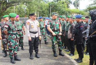 Danrem 121/ABW Hadiri Apel Gelar Pasukan Pengaman VVIP Kunjungan Wakil Presiden di Wilayah Kalbar 