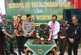 Danrem Wijayakusuma Resmikan Rehab Koramil-02/Pekalongan Timur Kodim 0710/Pekalongan