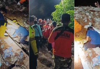 Proses pencarian dan pertolongan korban longsor di Kecamatan Majenang, Kabupaten Cilacap pada Kamis (13/11) malam. Dokumentasi: BPBD Kabupaten Cilacap