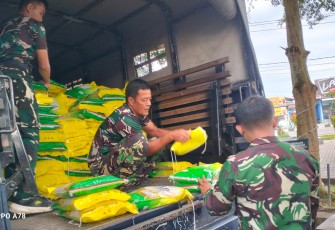 Lanud Supadio Gelar Bakti Teritorial Prima Beras Murah