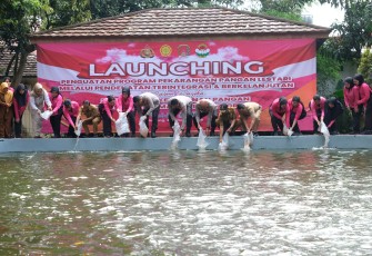 Polda Banten gelar launching penguatan program pekarangan Lestari melalui pendekatan terintegritas dan berkelanjutan dalam rangka mendukung ketahanan pangan dan program makan bergizi gratis bertempat di Taman Polda Banten pada, Senin (24/02)