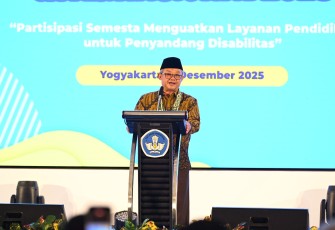 Mendikdasmen, Abdul Mu’ti Pada peringatan Hari Disabilitas Internasional (HDI) 2025 di Yogyakarta, Rabu (3/12).