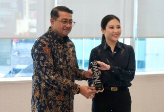 Menekraf Teuku Riefky Harsya saat melakukan kunjungan ke MNC Media di iNews Tower, Jakarta, Kamis, 6 Februari 2025.