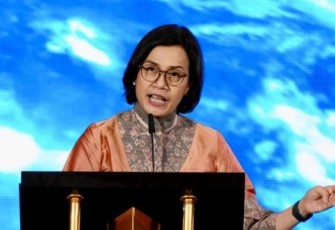 Menteri Keuangan (Menkeu) Sri Mulyani Indrawati dalam acara CNBC Economic Update 2025, pada Rabu (18/6), di Jakarta. 
