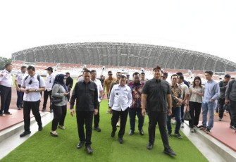 Menpora Dito saat Tinjau Jakabaring Sport City, Rabu (12/2).