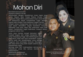 Muhammad Heriyansyah, yang sebelumnya menjabat Kasie Pidsus Kejari Blora  pindah tugas menjadi Kasie Intelejen Kejaksaan Negeri Pacitan.