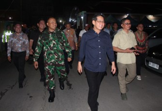 Walikota dan Wakil Walikota Bitung bersama Unsur Forkopimda saat melaksanakan roadshow Cek Kesiapan Pos Pengamanan jelang Nataru