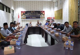 Polres Natuna saat Gelar Buka Puasa Bersama Media