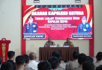 Kapolres Natuna, AKBP Nanang Budi Santosa, S.I.K., memimpin rapat koordinasi 