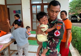 Pos Nunura Gelar Kegiatan Posyandu untuk Balita Perbatasan