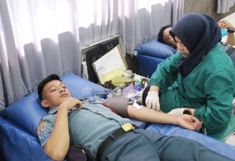 Satlinlamil 3 Baksos Donor Darah Sambut HUT ke-5