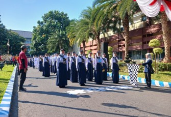 Siswi SMPN 1 Plemahan Raih Juara 1 Lomba Baris Berbaris Tingkat Disdik Kabupaten Kediri