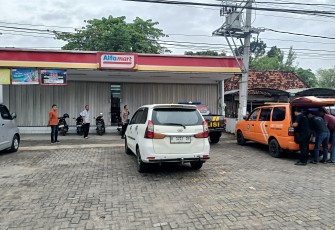 Lokasi Alfamart Rejosari di Jalan Purwodadi-Blora yang dibobol pelaku Sr dan SS alias W.