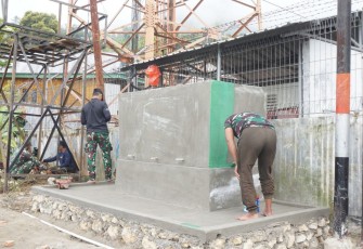 Pengecatan Sumur Bor di Dusun Kota