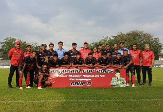Tim sepak bola DPC PDI Perjuangan Karanganyar.