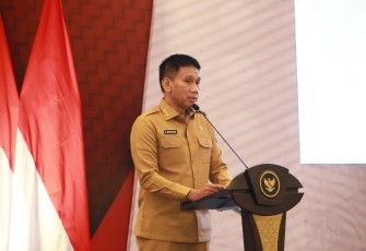 Wamendagri Wiyagus dalam Rapat Koordinasi (Rakor) Forkopimda Provinsi, Kabupaten/Kota, dan Forkopimcam se-Jawa Timur (Jatim) di Grand City Convention and Exhibition, Surabaya, Jatim, Selasa (4/11/2025).