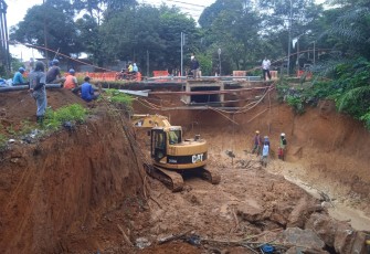 Penanganan Longsor Bahu Jalan Simpang MKP Rampung