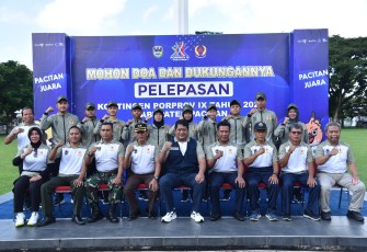 Kasdim Hadiri Pelepasan Kontingen Pacitan Porprov Jatim Ke IX tahun 2025