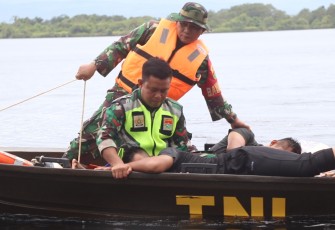 Korem 041/Gamas Melaksanakan Latihan Simulasi Penanggulangan Bencana Alam