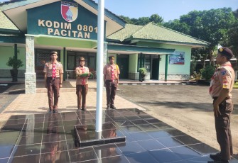 Kodim Pacitan Gelar Pembinaan Pramuka SWK