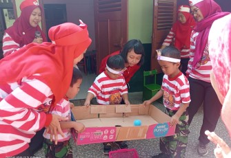 Taman Kanak-kanak (TK) Kartika Jaya IV-20 Ponorogo menggelar semarak peringatan hari kemerdekaan ke-80 Republik Indonesia, Rabu (13/08/2025)