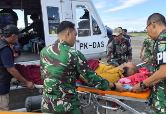 Proses Evakuasi Pasien Darurat Gunakan Helikopter dari Bener Meriah ke Banda Aceh