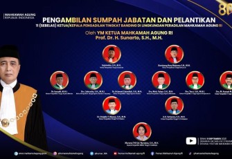 Ketua Mahkamah Agung Lantik 11 Pimpinan Pengadilan Tingkat Banding 