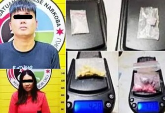 Tersangka dan barang bukti saat diamankan