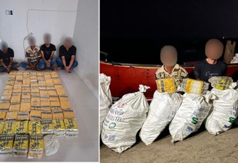 Tersangka dan barang bukti saat diamankan