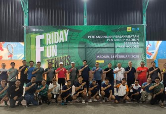 Pasintel Kodim 0803/Madiun Jalin Sinergitas Lewat Pertandingan Tenis Lapangan