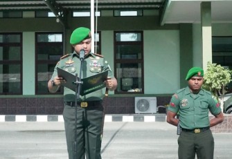 25 Personel Kodim 1708/BN Terima Kenaikan Pangkat