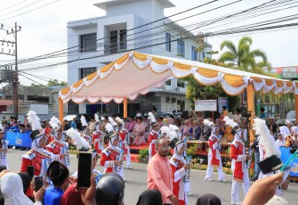 10 Kecamatan warnai Meriahkan Pawai Ta'aruf MTQH Ke XIV Kabupaten Bintan Bintan THN 2025