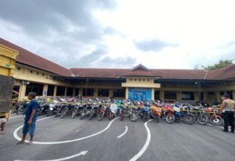 110 Kendaraan Bermotor diamankan