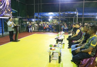 Sekda Bintan saat Buka Turnamen Bola Volly Desa Gunung Kijang Cup III Tahun 2026