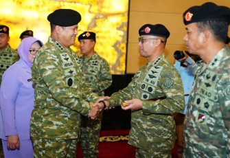 Irjen TNI saat Pimpin Laporan Korps Kenaikan Pangkat 105 Pati TNI