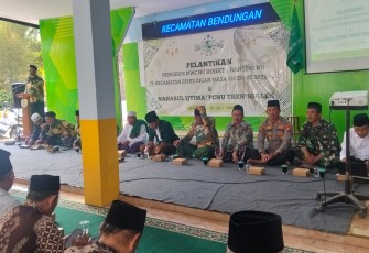 TNI-Polri dan Pemda saat Hadiri Pelantikan Pengurus NU di Bendungan