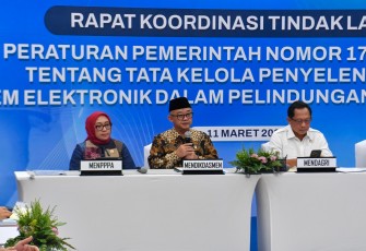 Mendikdasmen, Abdul Mu’ti pada Rapat Koordinasi Tindak Lanjut Peraturan Pemerintah (PP) Nomor 17 Tahun 2025 tentang Tunggu Anak Siap (Tunas) yang diselenggarakan pada Rabu (11/3) di Kantor Kementerian Komunikasi dan Digital, Jakarta Pusat.